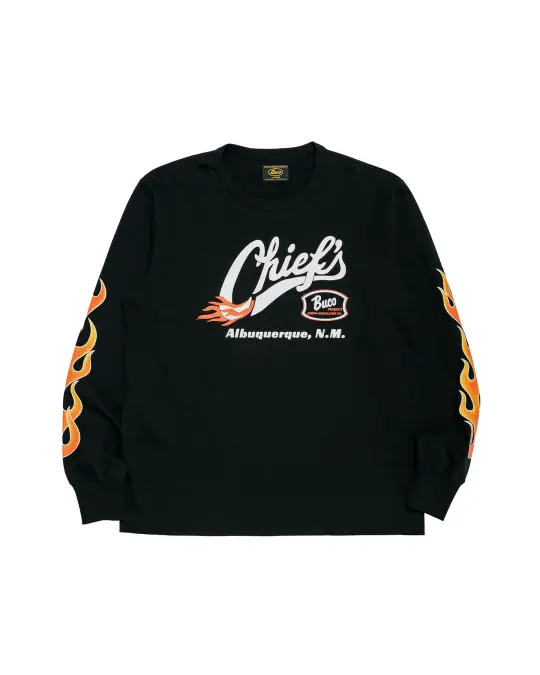The Real McCoy's BC26005 BUCO L/S Tee / Chiefs Black/Red