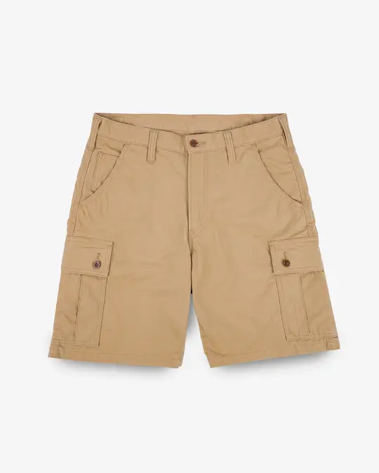 9oz Canvas Military Cargo Shorts - Beige