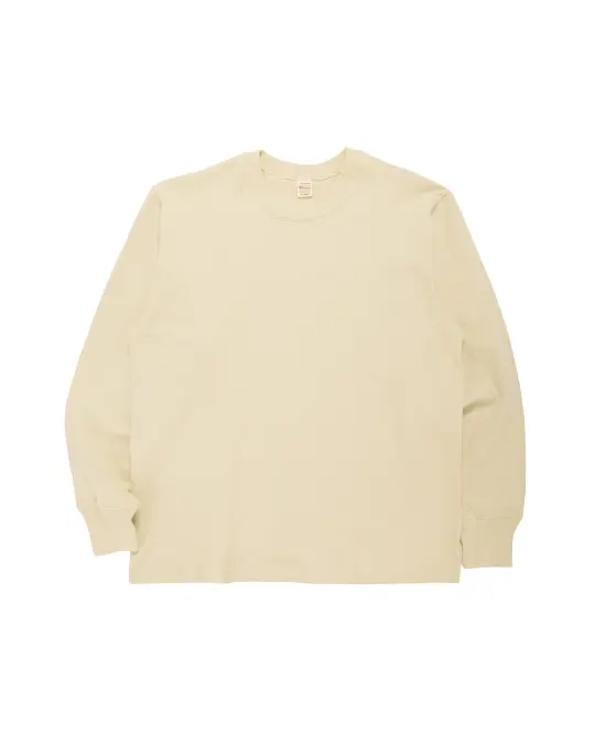 Warehouse Lot. 5914 Long Sleeve Crew Neck T-Shirt Solid Cream
