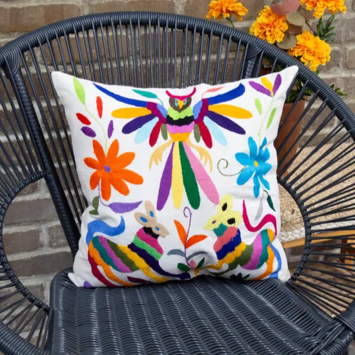 Otomí Hand-Embroidered Pillow Covers