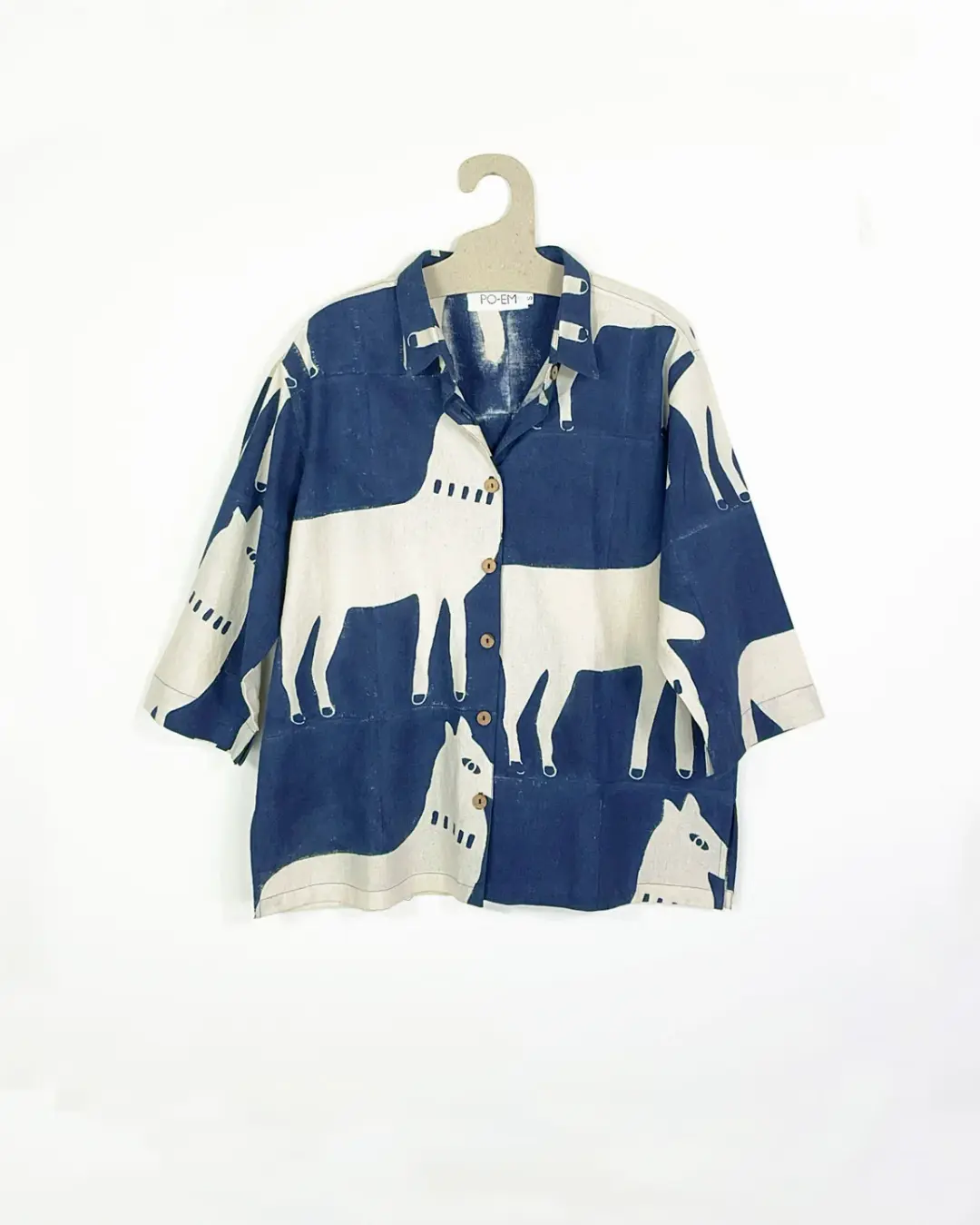 Casa Top in Blockprinted Horse