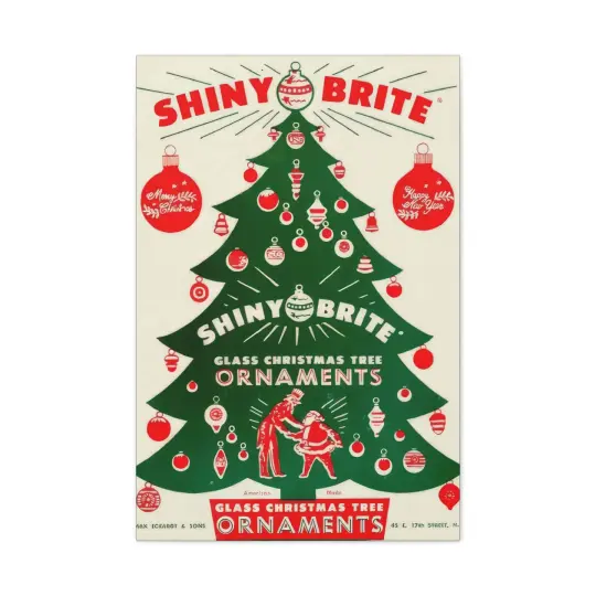 Shiny Brite Ornaments Matte Canvas, Stretched, 1.25"