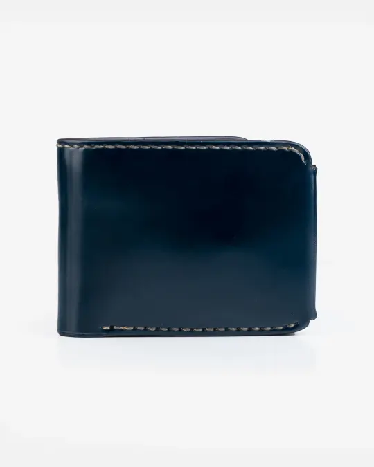 Small Shell Cordovan Wallet - Navy