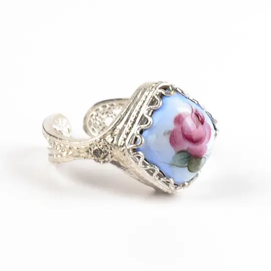 Enamel Russian Finift Ring