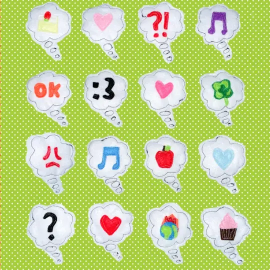 thought bubble hair clips