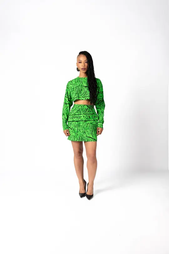 Nola Mini Skirt in Green