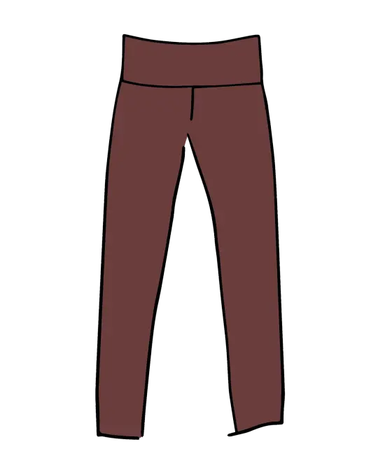 High Rise Extra Long Leggings Chestnut
