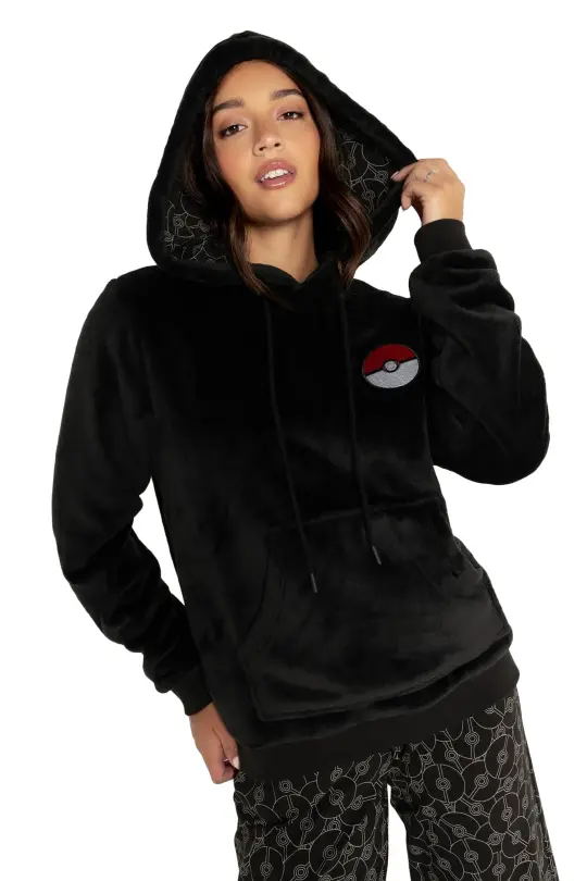 Poké Ball Mono Fluffy Hoodie