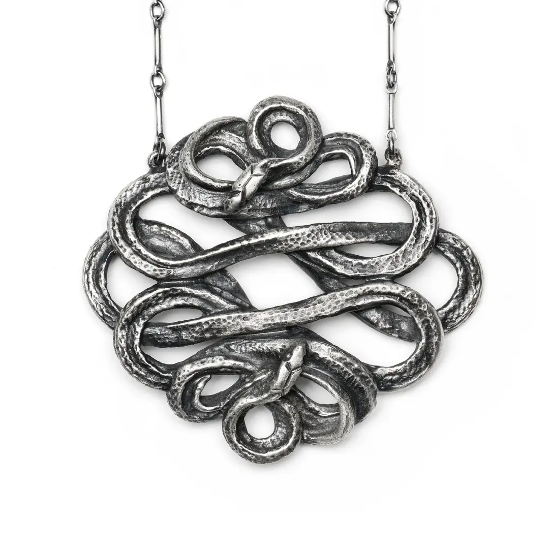 * Ready to Ship * Sleeping Medusa. Sterling Silver Necklace.