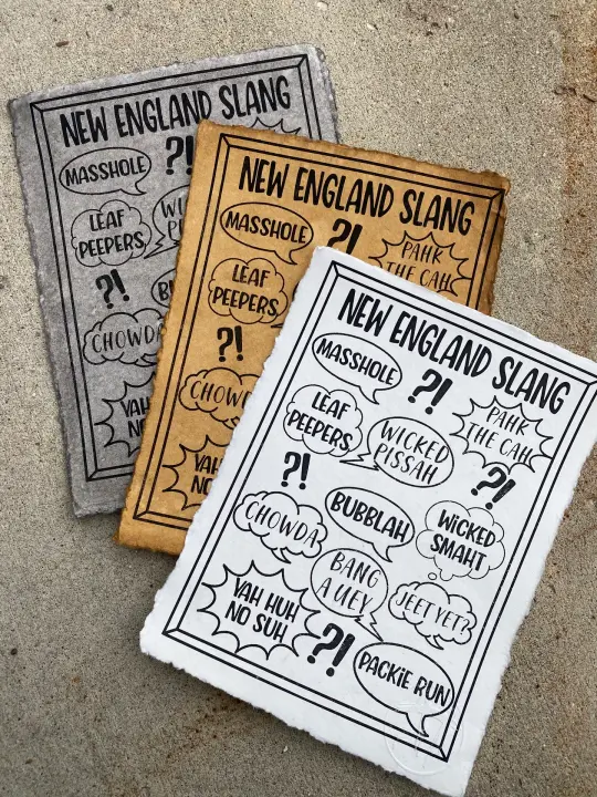 NEW ENGLAND SLANG PRINT