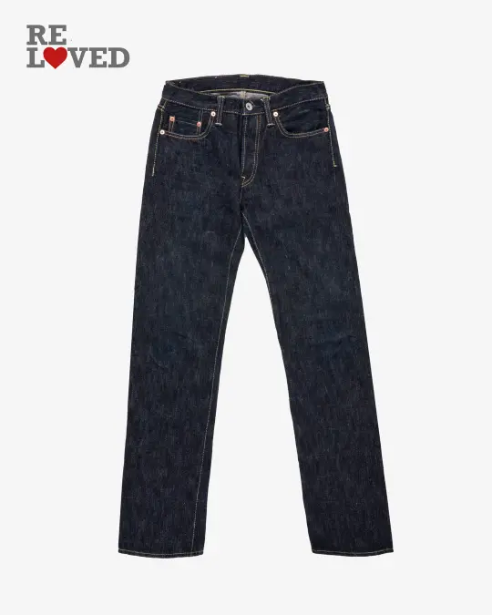 16oz Slubby Selvedge Denim Straight Cut Jeans - Indigo (IH-634S-SLB) Tag 28, Hemmed to 32.3"