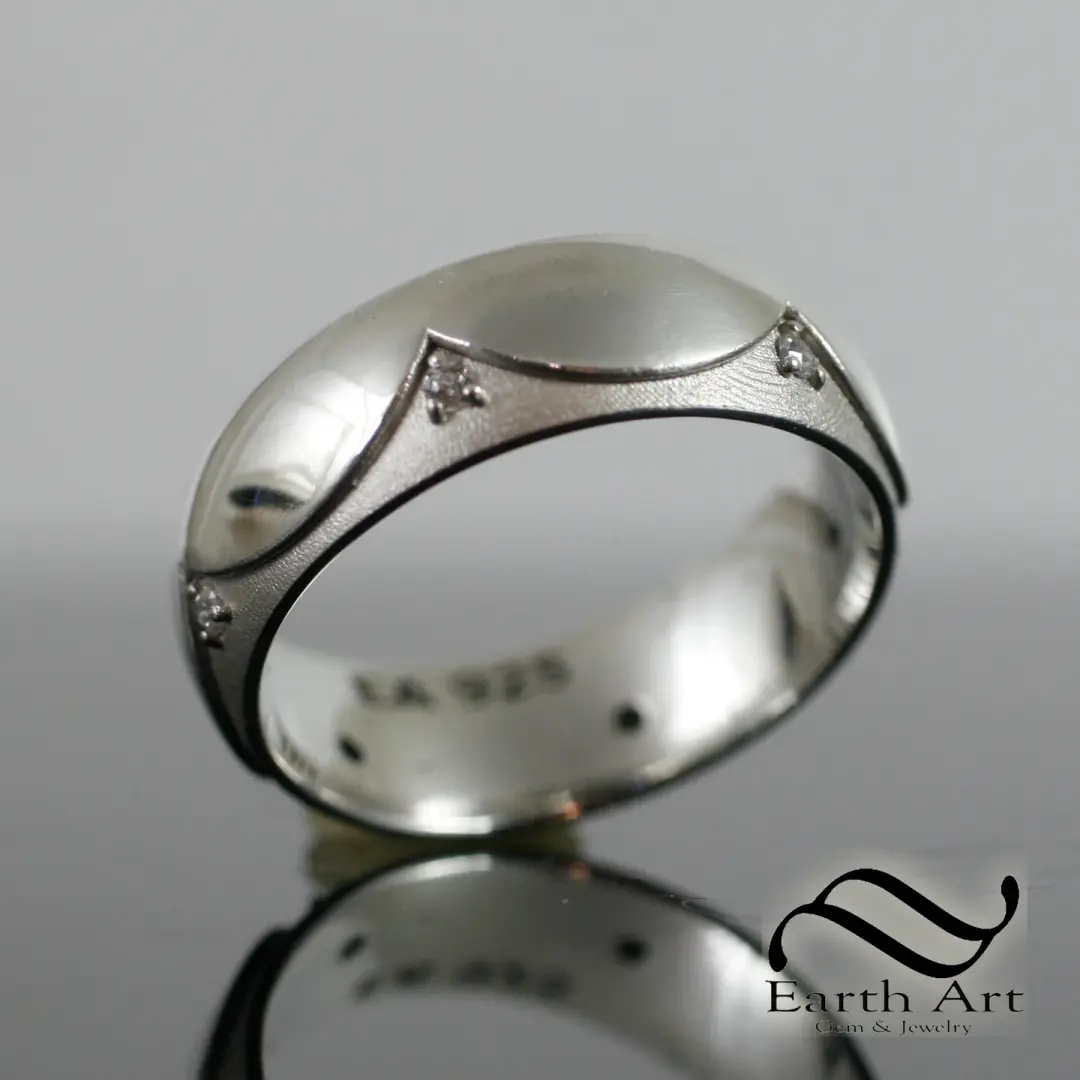 Modern Crown Ring in 14k gold or Sterling Silver