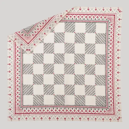 Cotton Checker Bandana | Sand