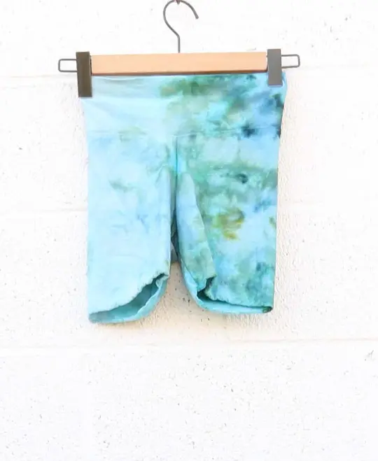 OOAK - Short Leggings / XXS / Med Stretch Hemp / Ice Dye (21)