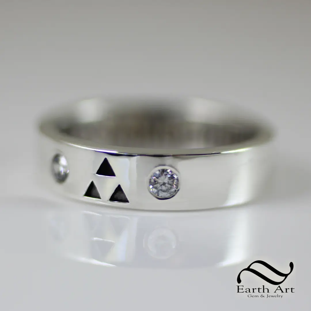 5mm wide Diamond Triforce Band