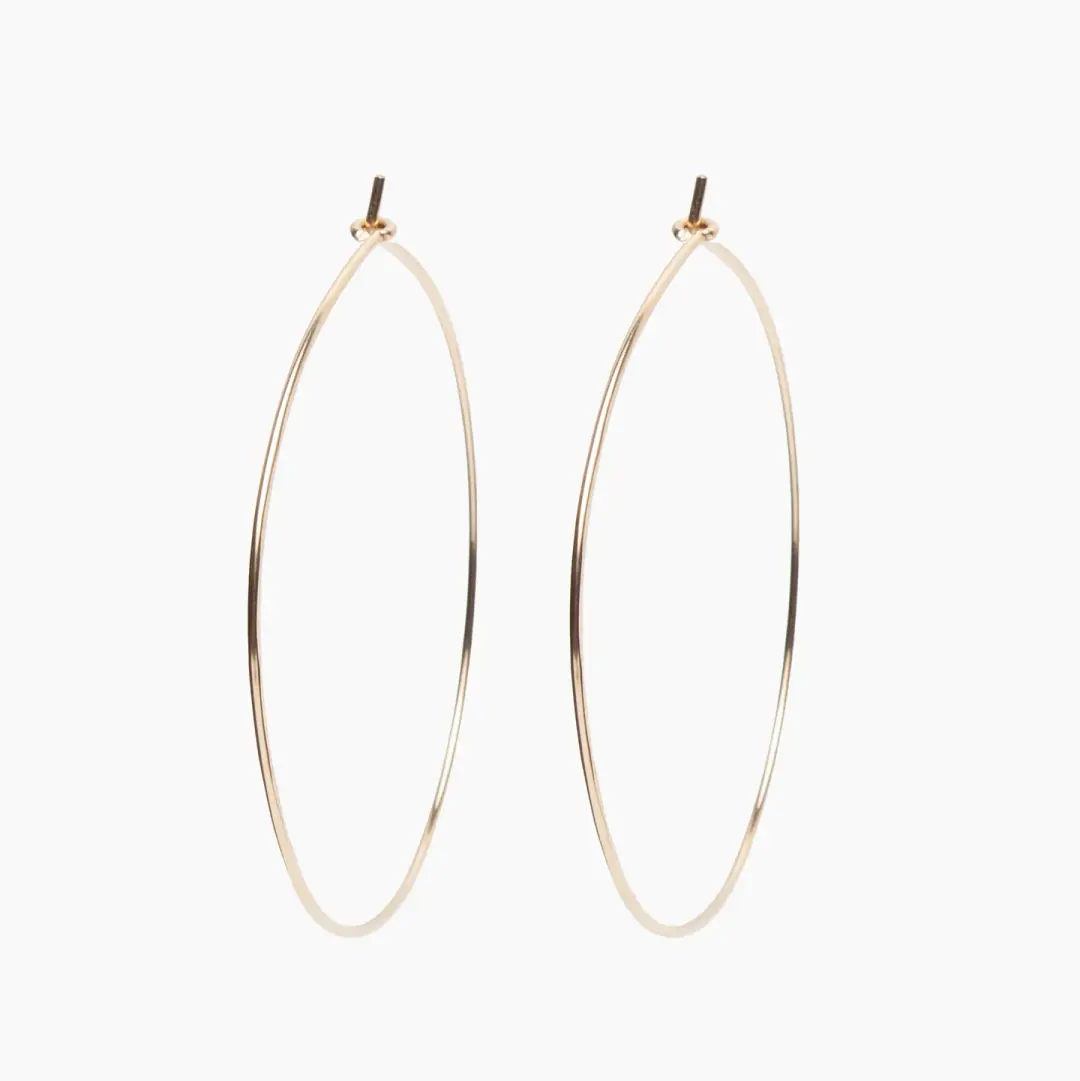 Large Classic Round Hoop Earrings