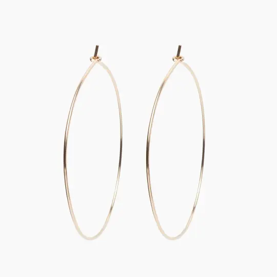 Large Classic Round Hoop Earrings