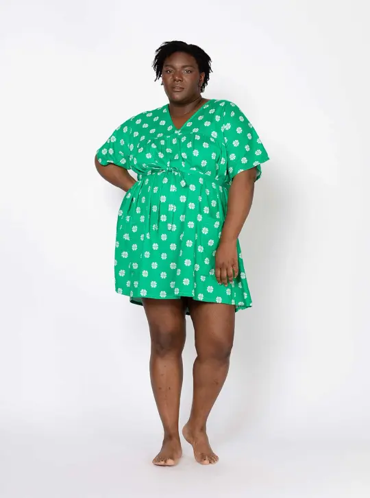 sample sale | pilar dress green daisy | XXS-L