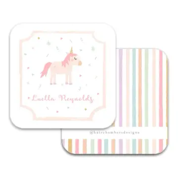 Unicorn Square Enclosure Card