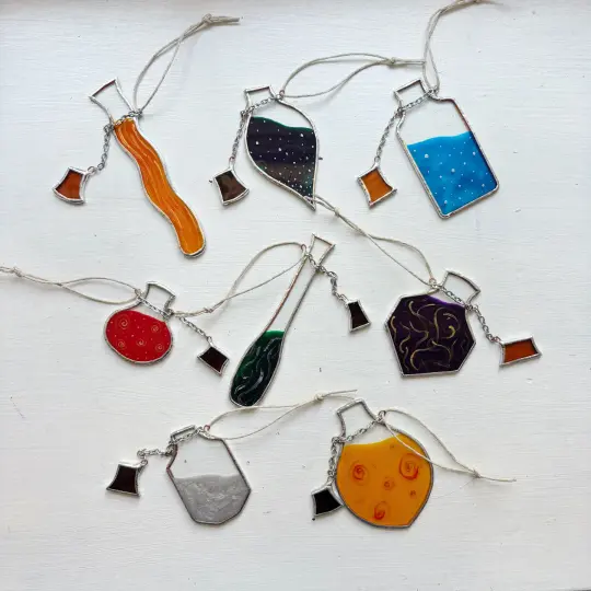 Potion Bottle Suncatchers