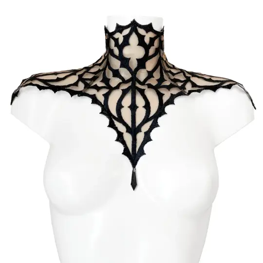 DOGMA EMBROIDERY TULLE NECKPIECE
