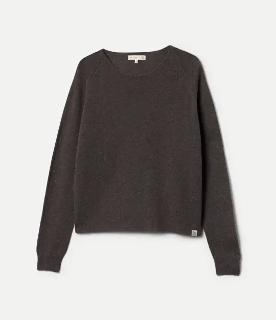 Lightweight Merino Wool-Cashmere-Silk Raglan Sweater