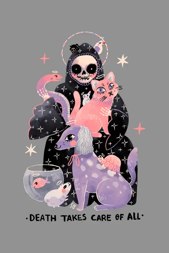 Caring Death - Postcard