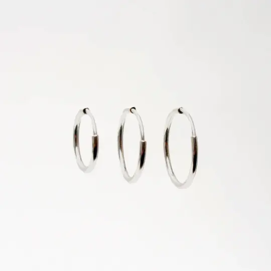 Endless Hoops in Sterling Silver