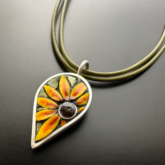 Sunflower with Tourmaline Center