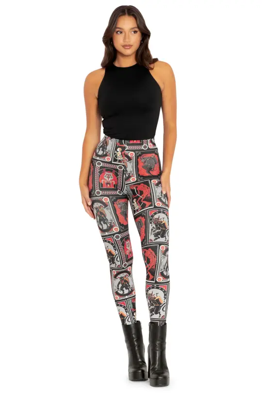 Krampus Posters High Waisted Matte Finish Leggings