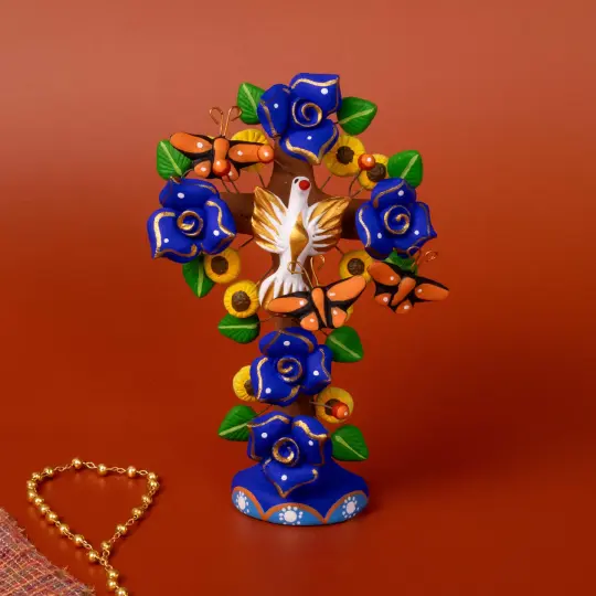 Tree of Life Clay Wall Cross