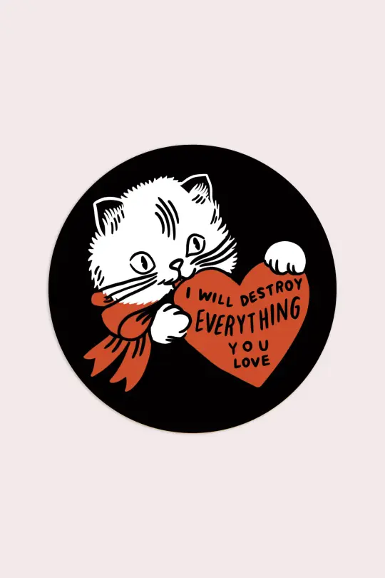 Destroy (Cat) Vinyl Sticker