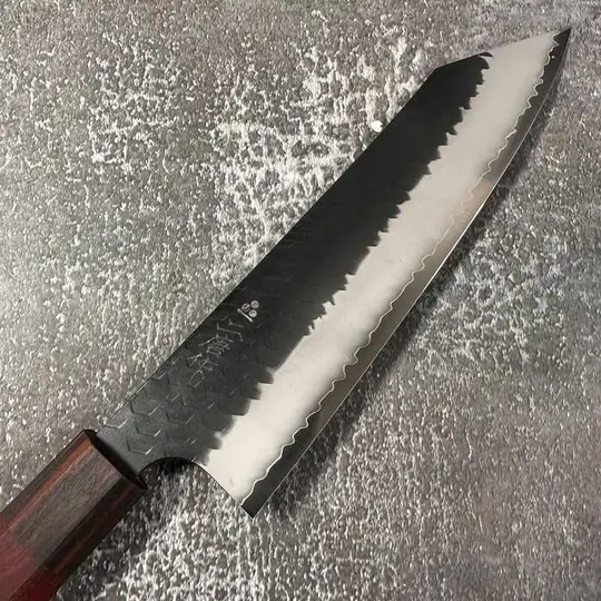 NIGARA HAMONO SG2 Kurouchi Tsuchime Kiritsuke Gyuto 210mm