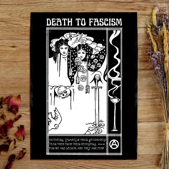 "Death to fascism" back patch