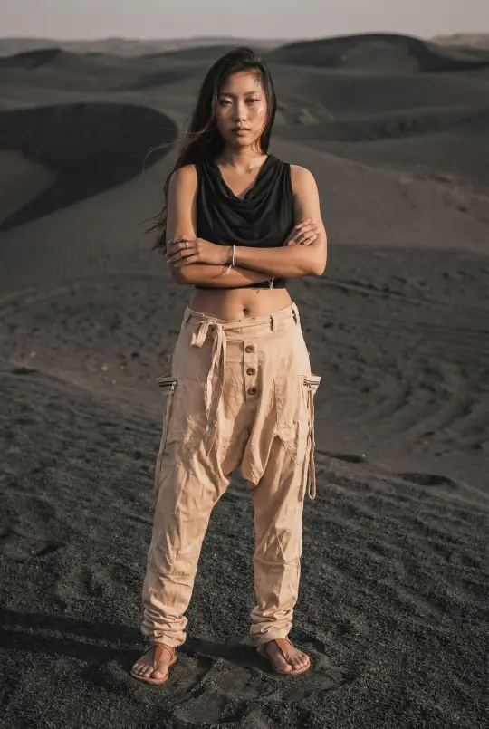 Cyberpunk Harem Pants Women & Men Khaki