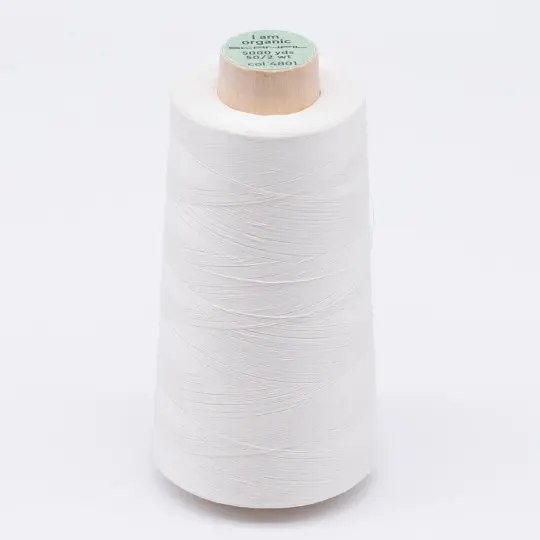 Scanfil Organic Cotton Thread 50wt Solid 5,000yd Coconut Milk