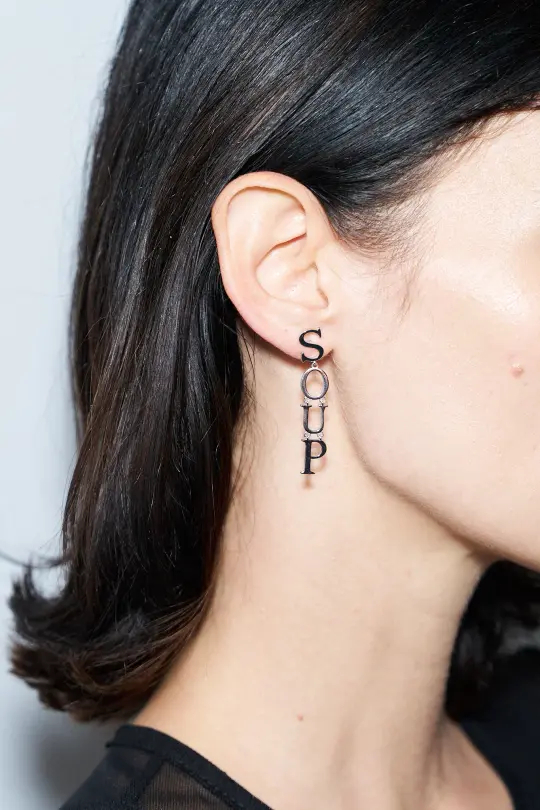 Sterling Silver SOUP Dangle Earring