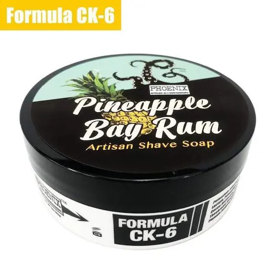 Pineapple Bay Rum Artisan Shaving Soap - Zero Clove! | Ultra Premium Formula CK-6