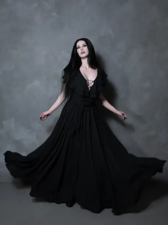 Mythical Goddess Gown in Black