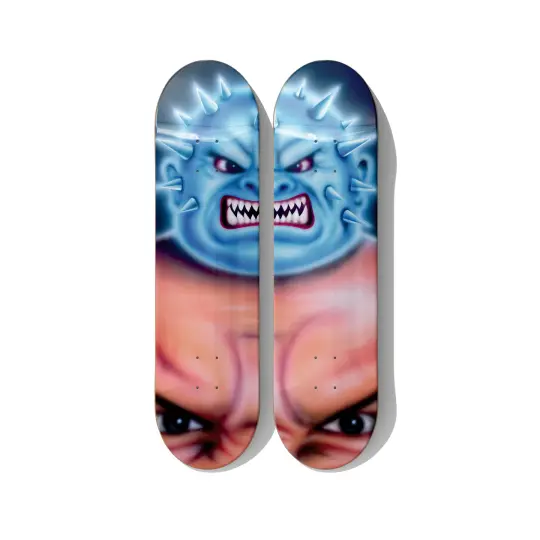 Don't Make Me Show My Claws Skateboard Diptych