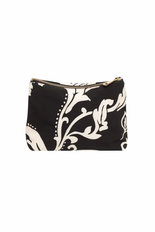Black And White Makeup Bag | Blooming Night