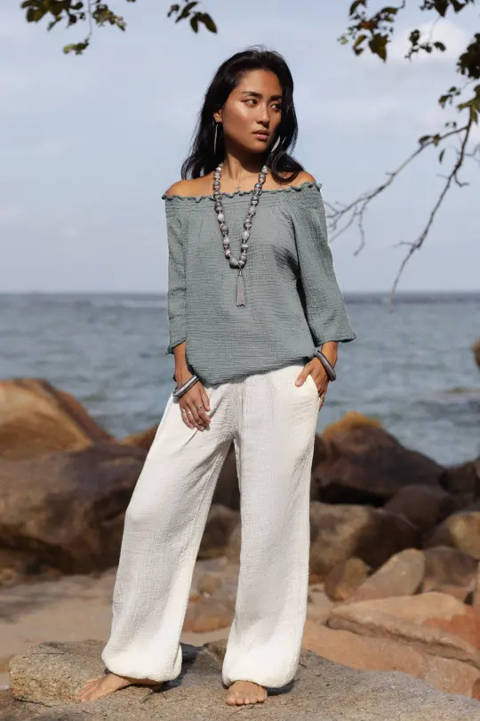 Maya Top Sage Grey