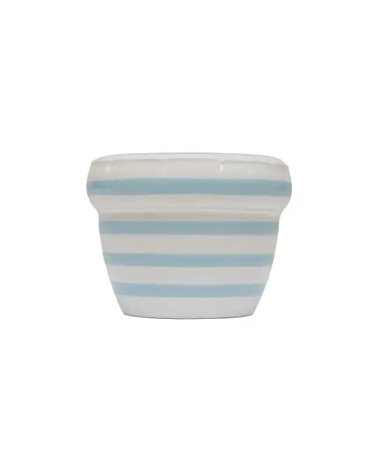 Home Studyo Small Planter 'Louis' Stripes Ocean Gloss