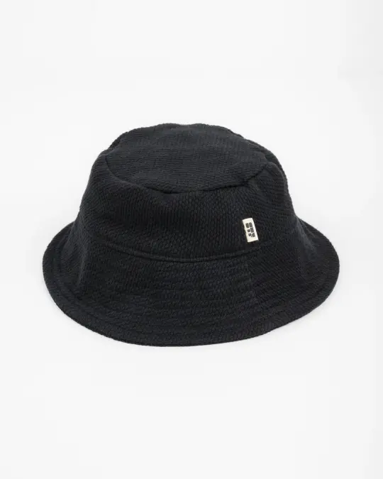 STF Japanese Sashiko Bucket Hat - Black