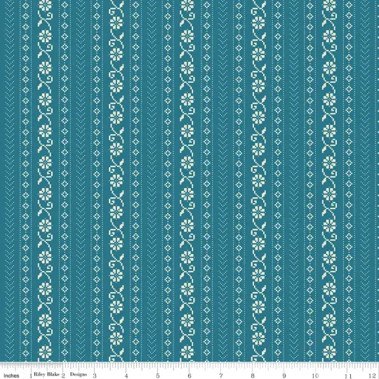 Denim Cross Stitch From First Blooms