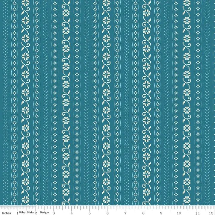 Denim Cross Stitch From First Blooms