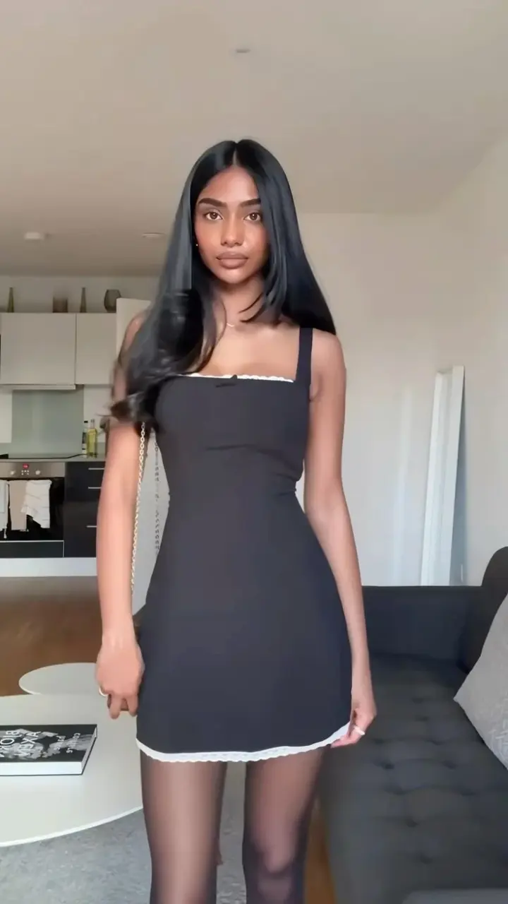 Gray high-end waist slim A-line short skirt homecoming dress R3738