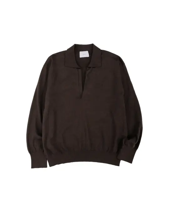 ssstein Organic Cotton Knit Skipper LS Dark Brown