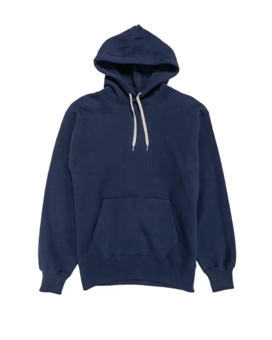 The Real McCoy’s MC24114 10 Oz. Loopwheel Hooded Sweatshirt Navy