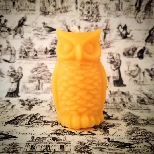 Beeswax Owl Candle